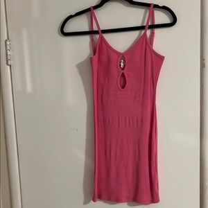 Altar'd State Vibrant Pink Keyhole Dress
